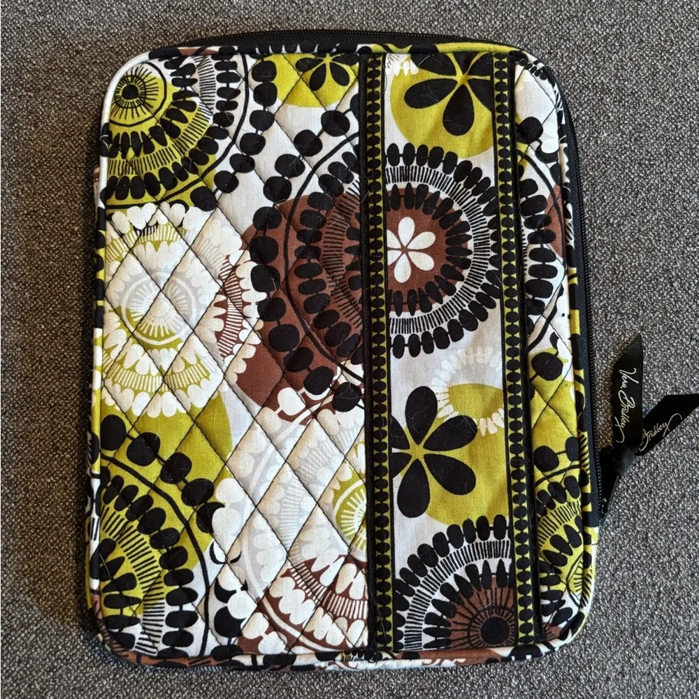 Vera Bradley Floral Tablet Sleeve - Green, Brown, White